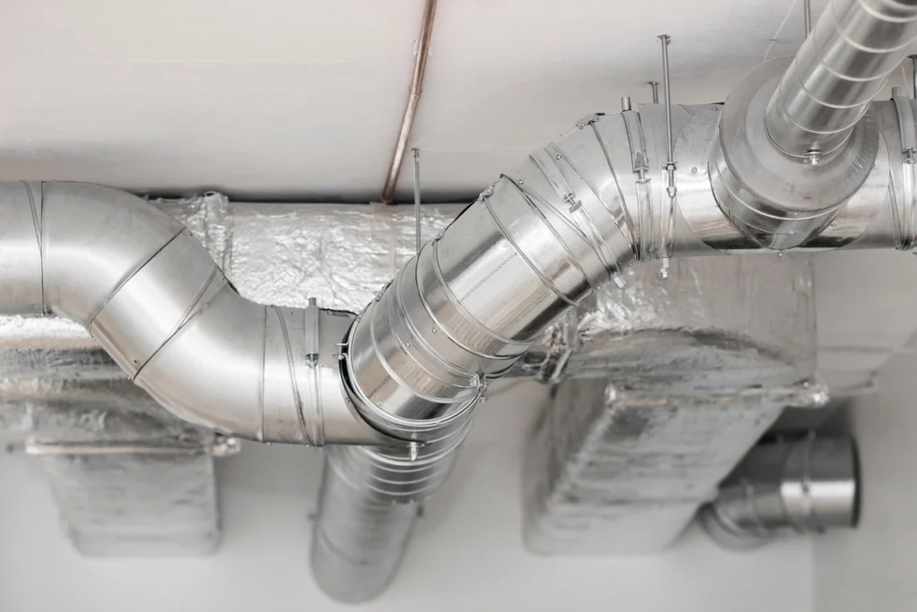 ductwork near a ceiling
