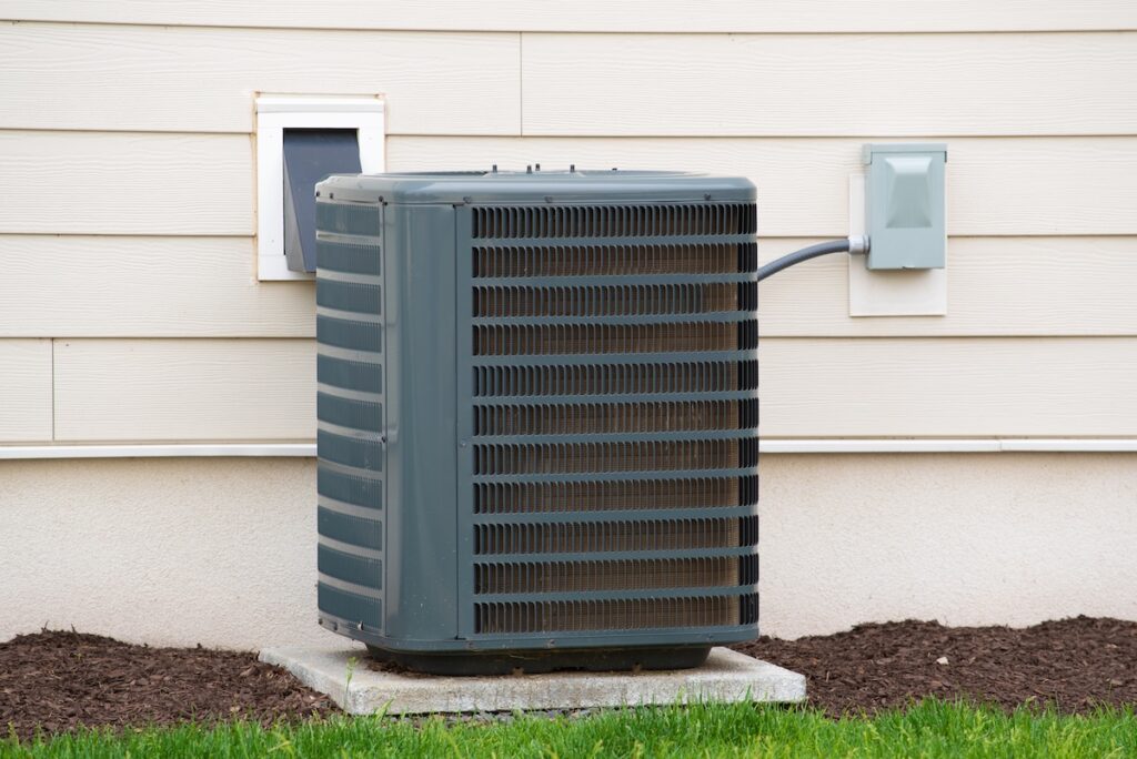 Heating and air conditioning units system fan electric compressor modern
