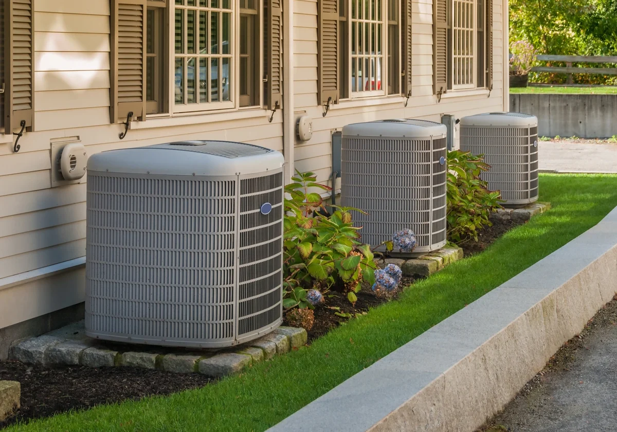 3 air conditioners in a row