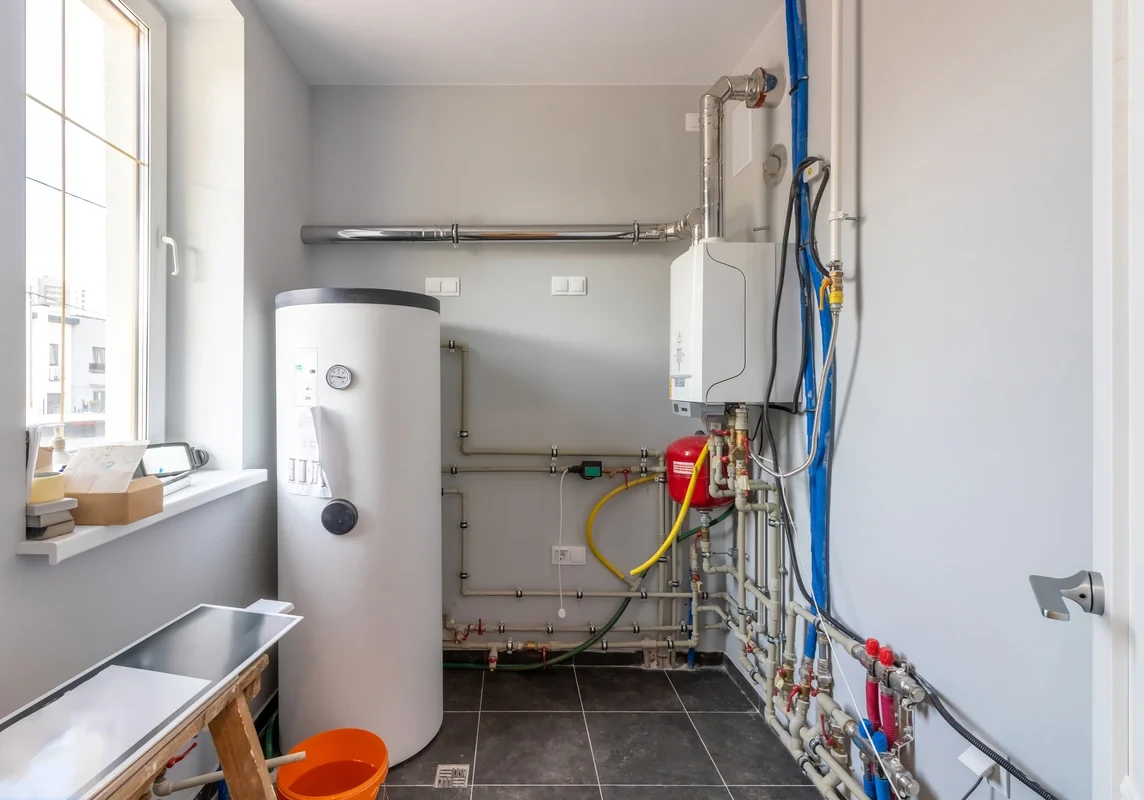 utility room in natural lighting